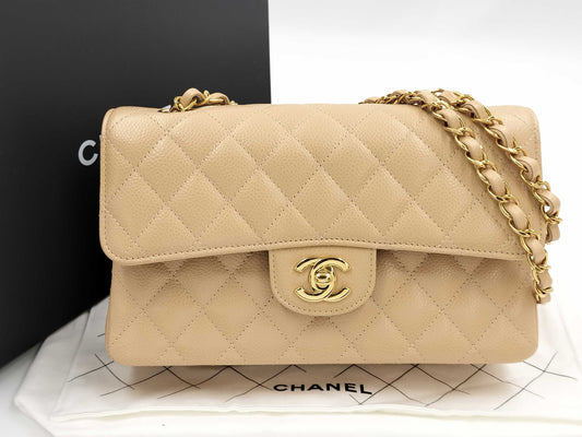 CHANEL Matelasse Chain Shoulder Bag 23 in Caviar Skin Beige E1LG18A1 Shoulder Bag
