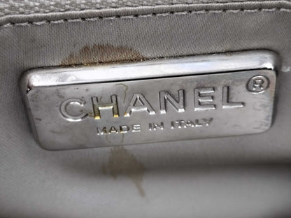 CHANEL Python 2-Way Handbag Greige 20880106 Handbag