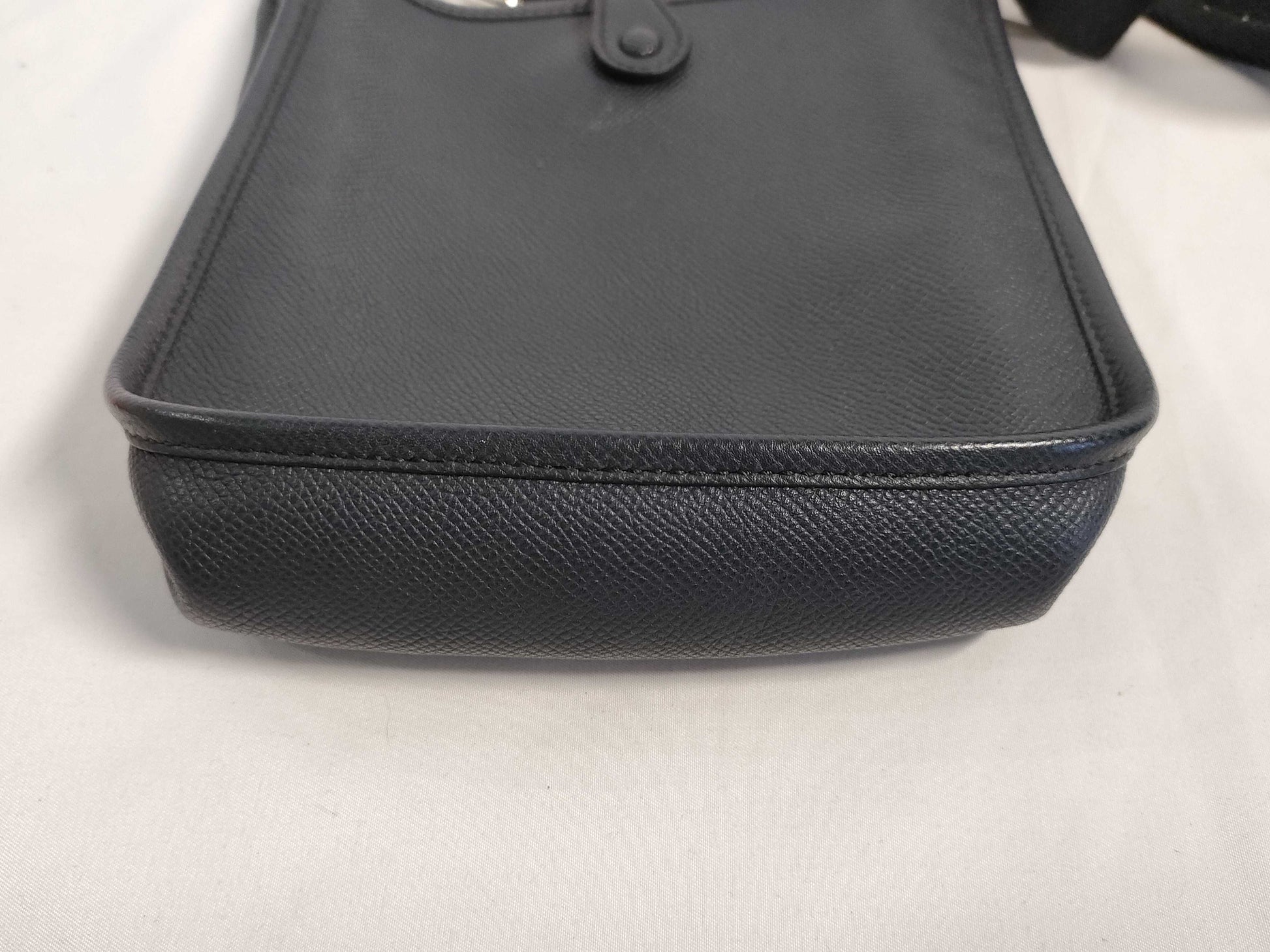 HERMES X Evelyn TPM Epsom Leather X Stamp 2016 Black Shoulder Bag