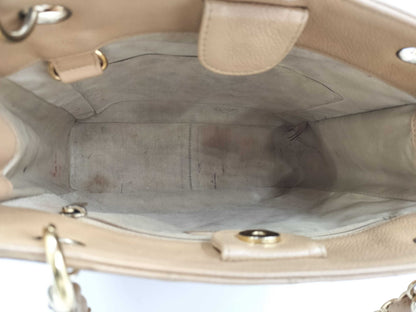 CHANEL PST Tote Bag, Caviar Skin, Beige, 8941696