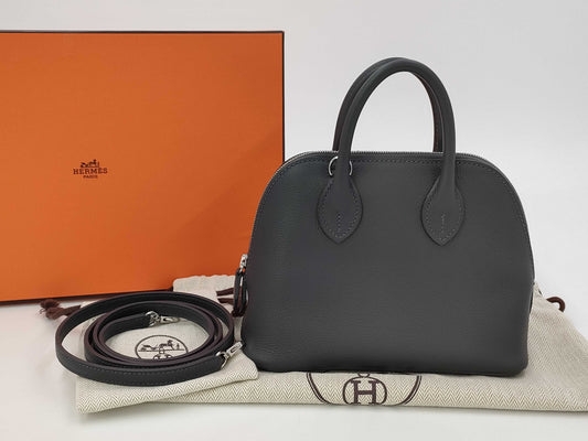 HERMES Bolide 1923 Mini Evercolor Double Stamp Handbag