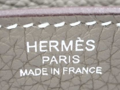 HERMES Birkin 25 Togo Etoupe Handbag with 2024 Engraving