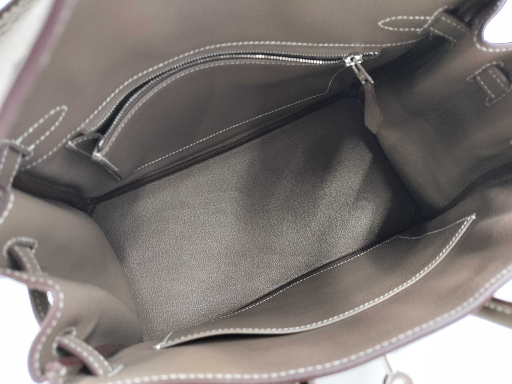 HERMES Birkin 25 Togo Etoupe Handbag with 2024 Engraving