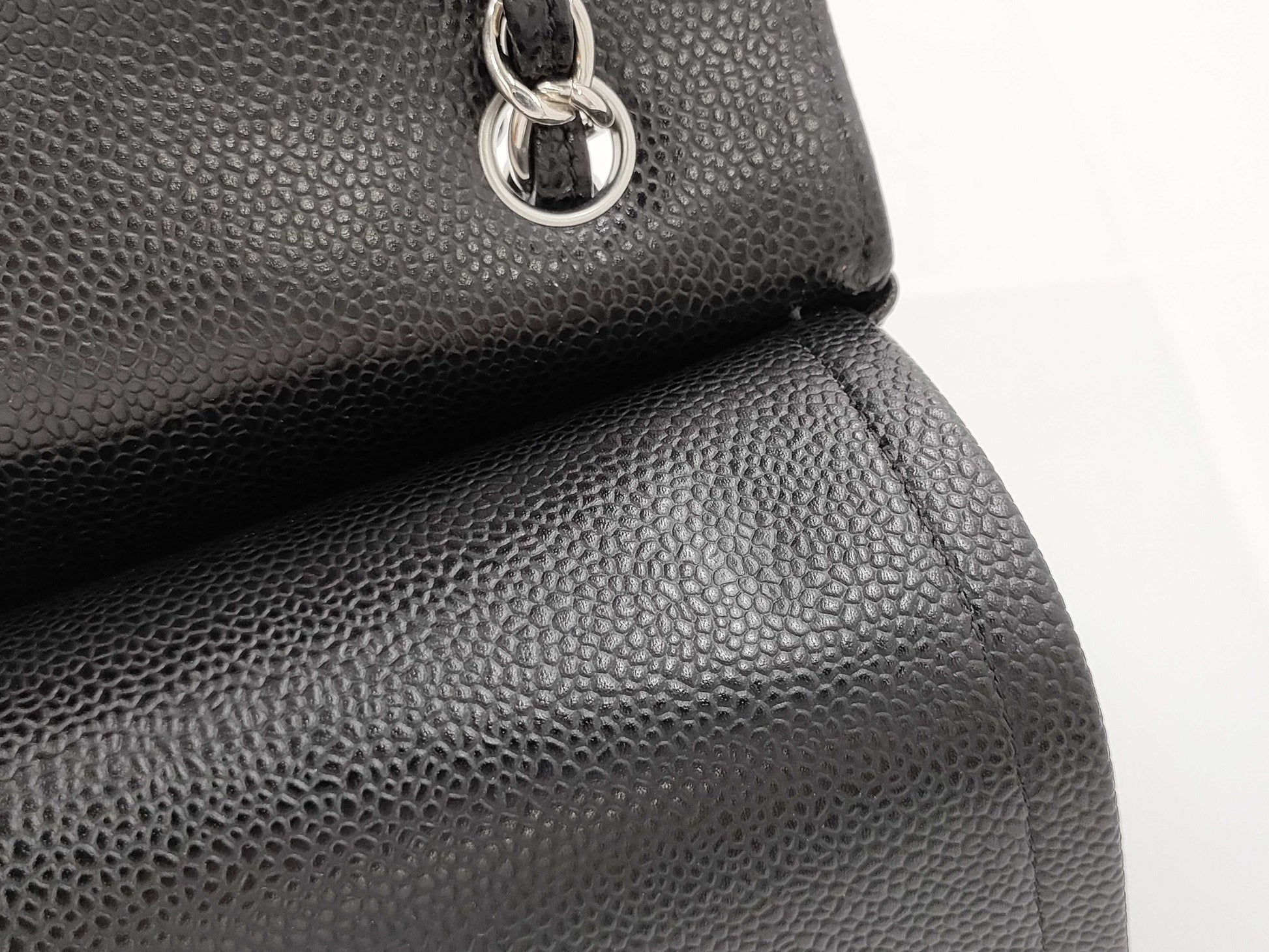 CHANEL Deca Matelasse 30 Chain Shoulder Bag in Black Caviar Leather 