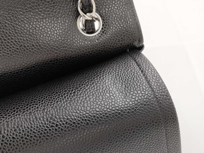 CHANEL Deca Matelasse 30 Chain Shoulder Bag in Black Caviar Leather 