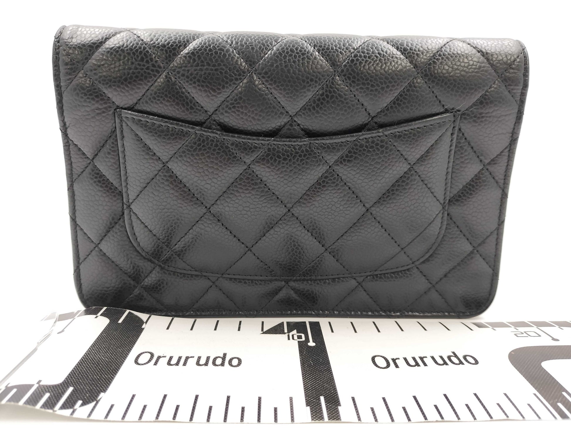 CHANEL Matelasse Chain Wallet in Caviar Leather, Black, N603JA9A Shoulder Bag