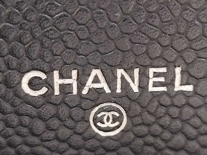 CHANEL Matelasse Chain Wallet in Caviar Leather, Black, N603JA9A Shoulder Bag