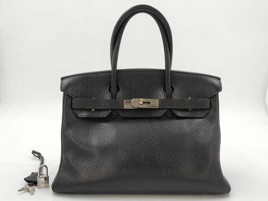 HERMES Birkin 30 Togo Black with Silver Hardware, 2006 Star Mark Handbag