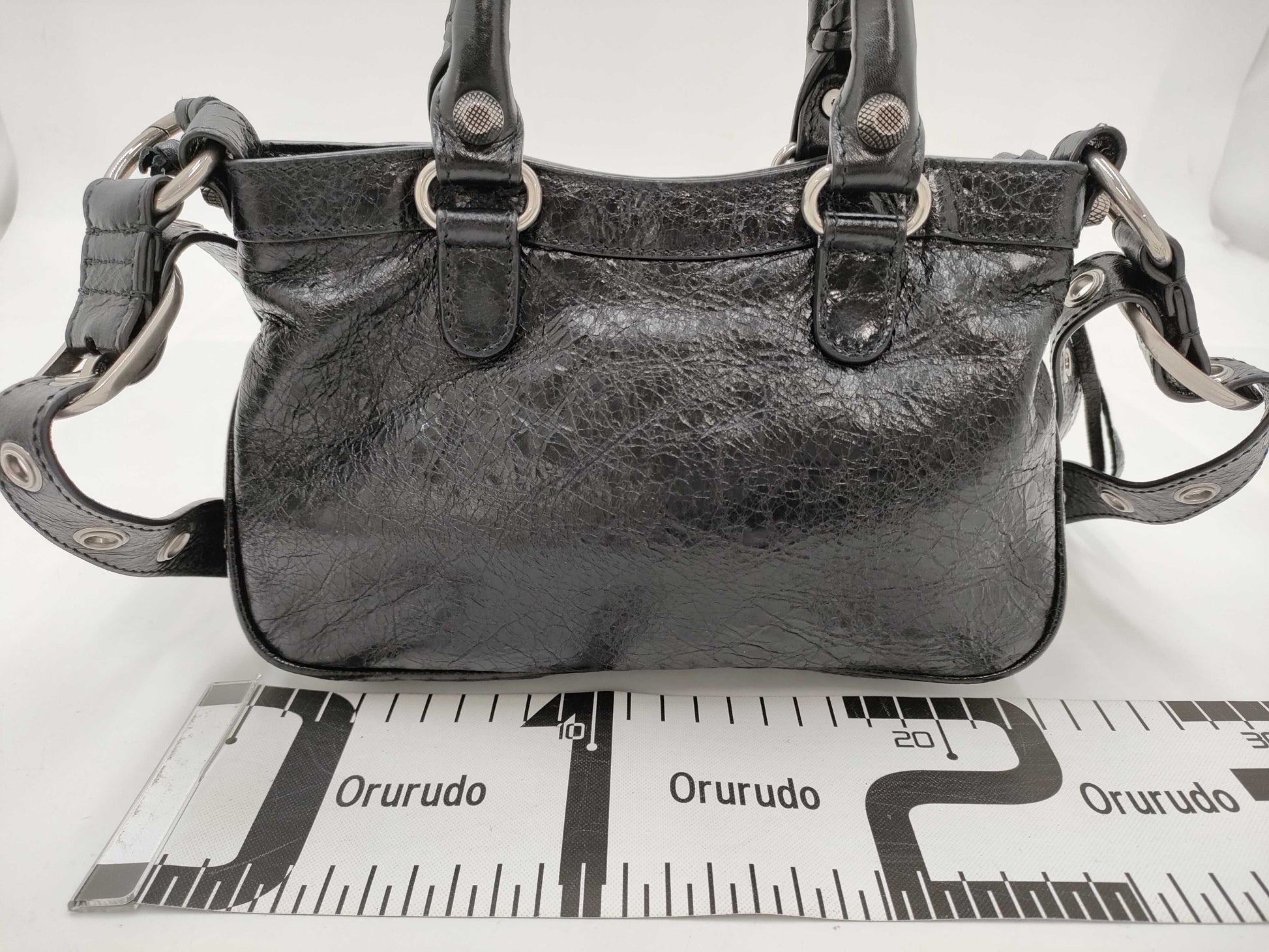 BALENCIAGA 751523 Neo Cagoule Leather Bag