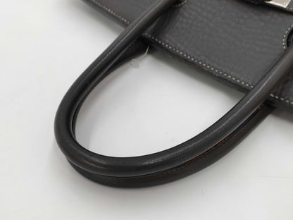 HERMES Birkin 35 □E Black/Gray Handbag