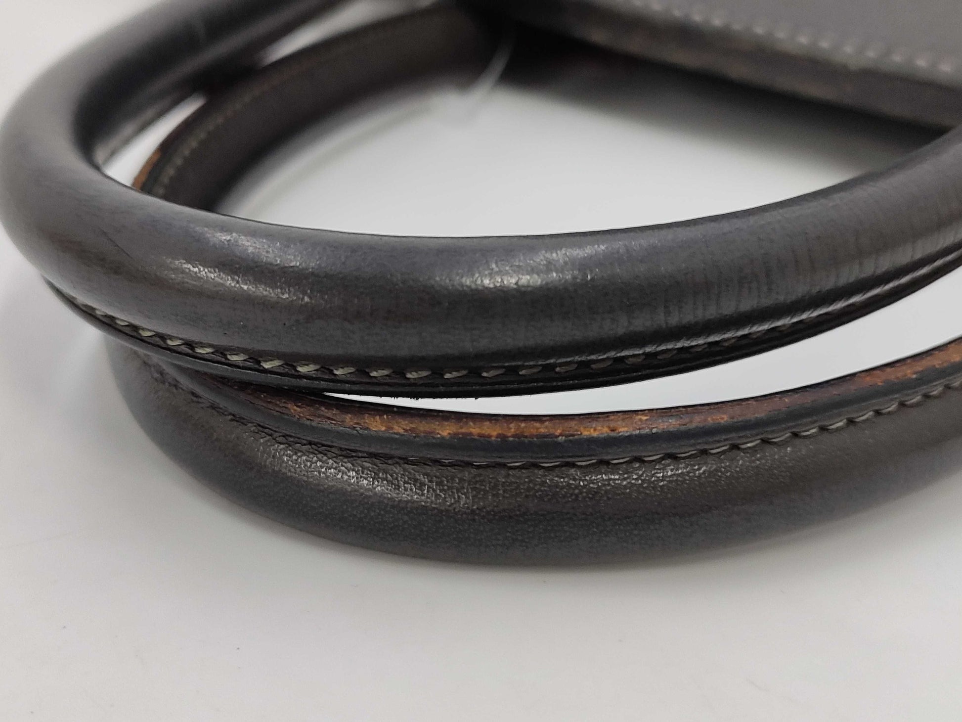 HERMES Birkin 35 □E Black/Gray Handbag
