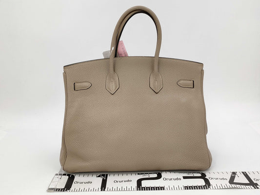 HERMES Birkin 35 □J Greige Handbag