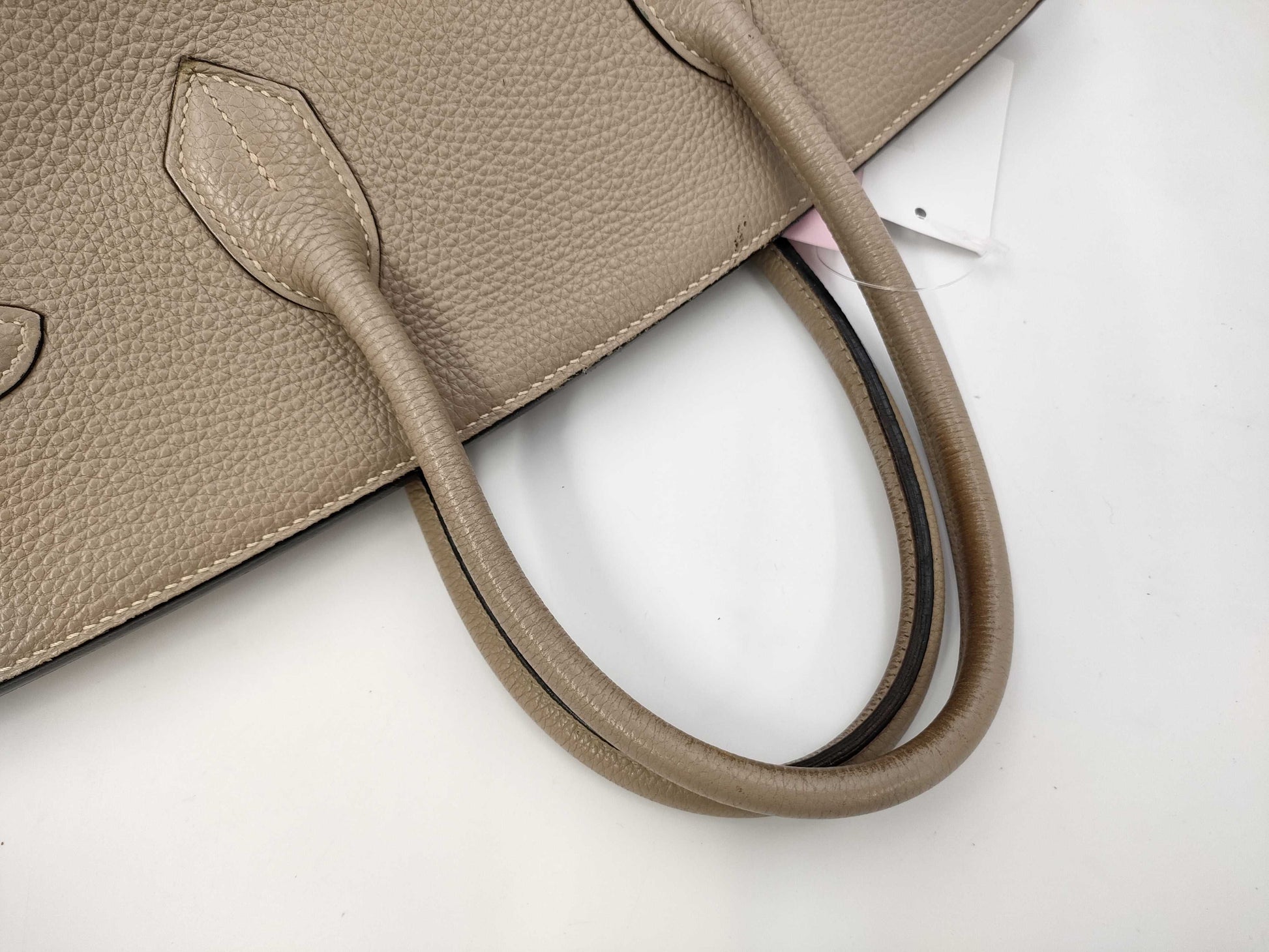 HERMES Birkin 35 □J Greige Handbag