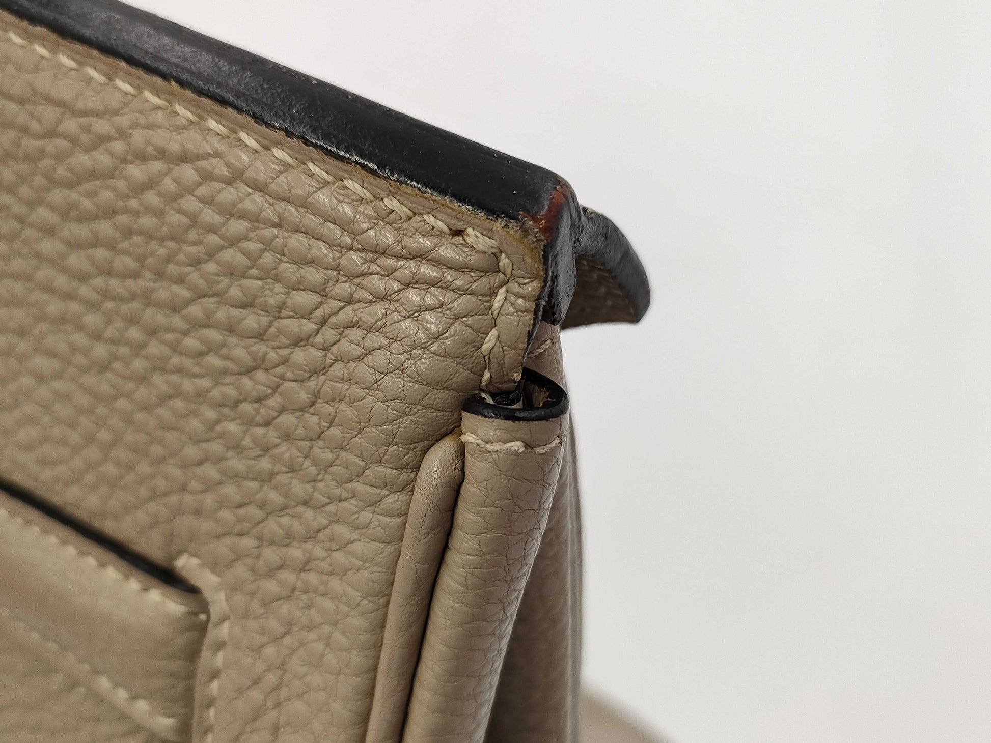 HERMES Birkin 35 □J Greige Handbag