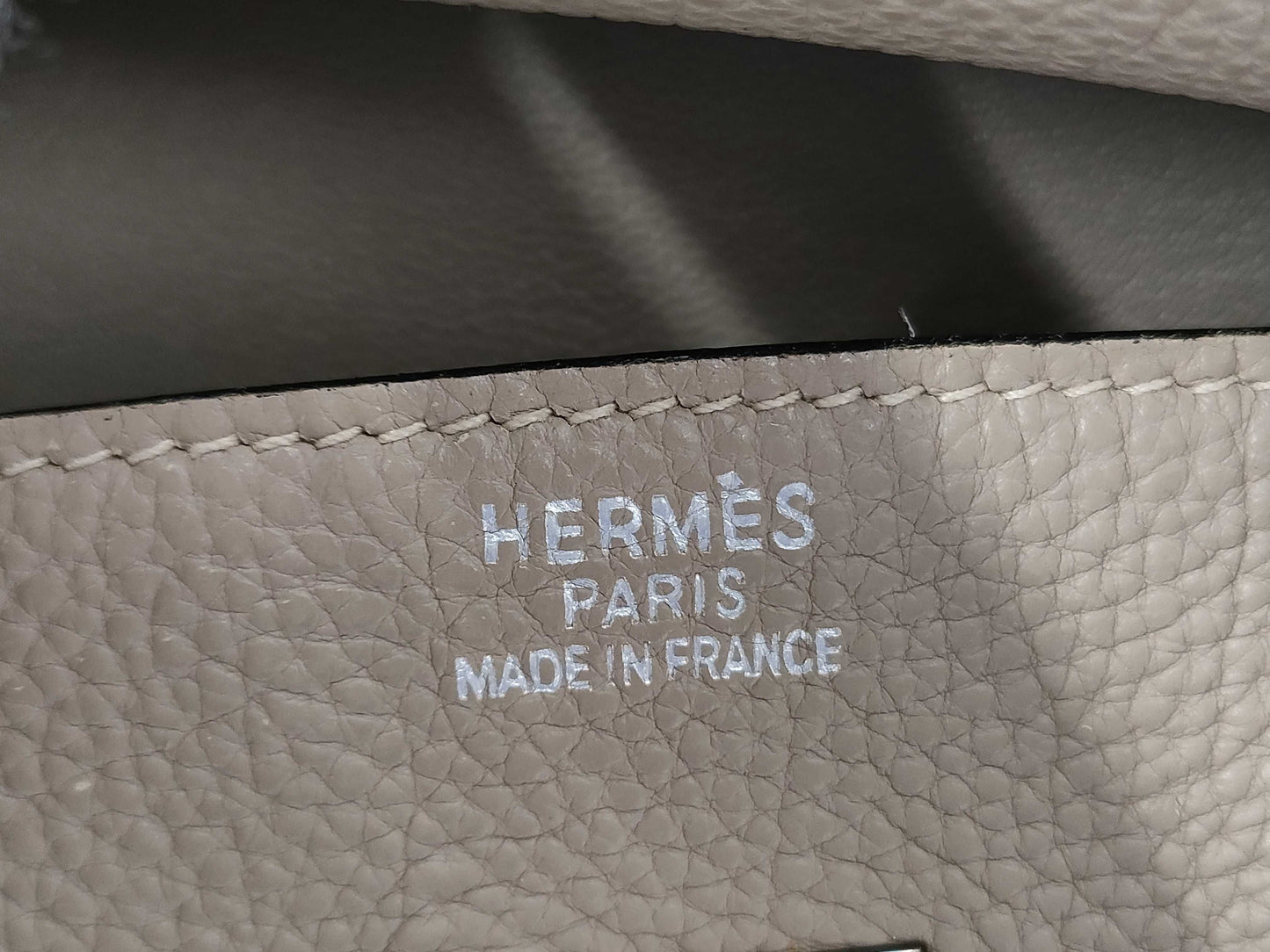 HERMES Birkin 35 □J Greige Handbag