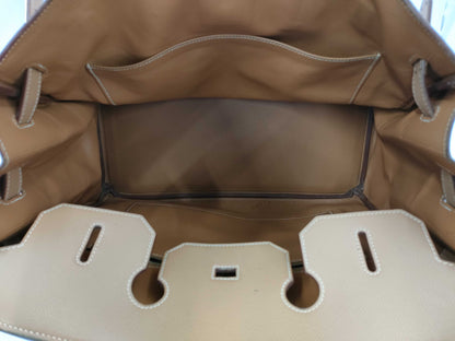 HERMES Birkin 35 □C Brown Handbag