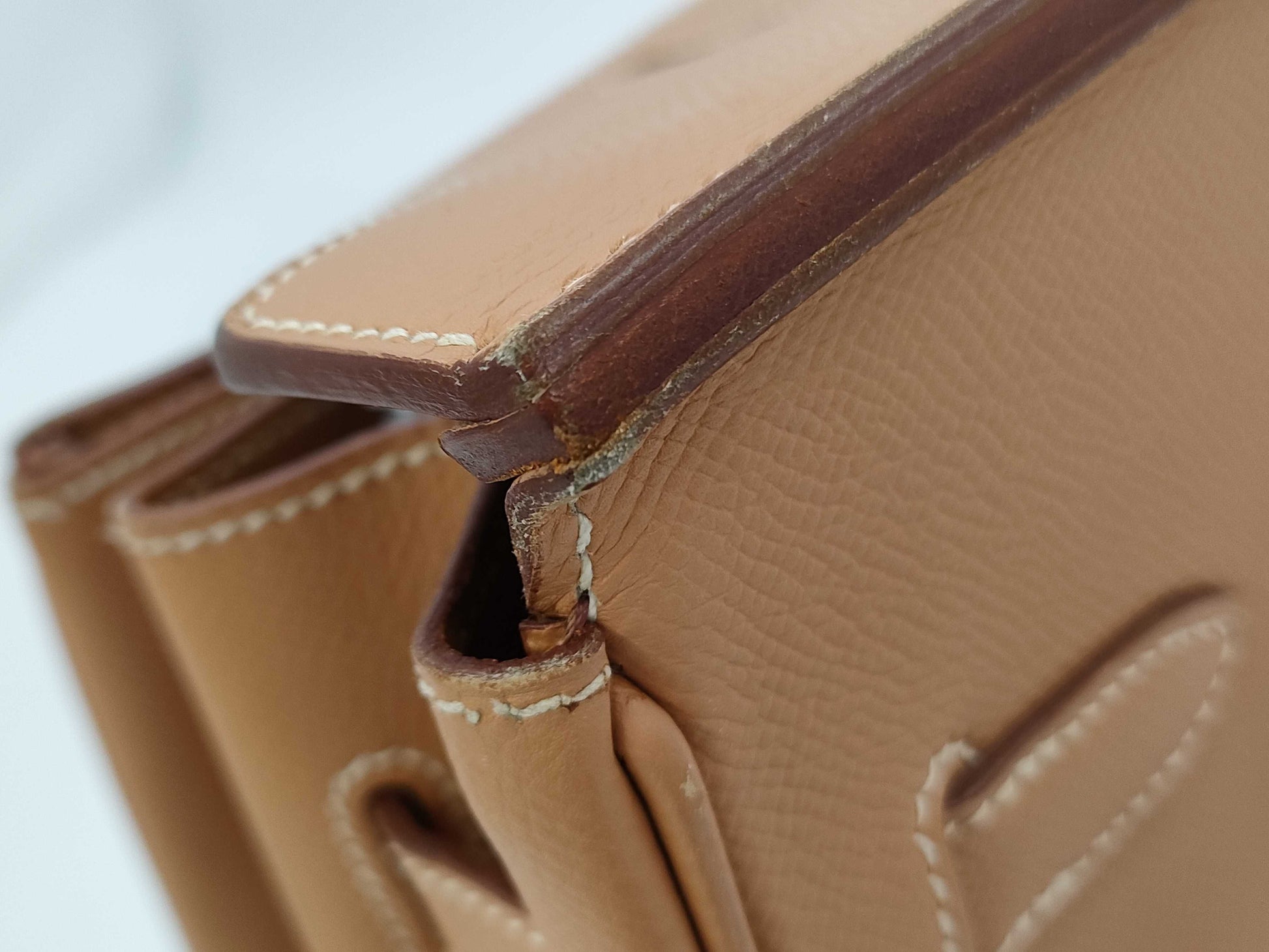 HERMES Birkin 35 □C Brown Handbag