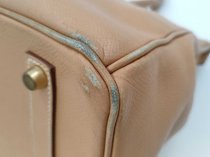 HERMES Birkin 35 □C Brown Handbag