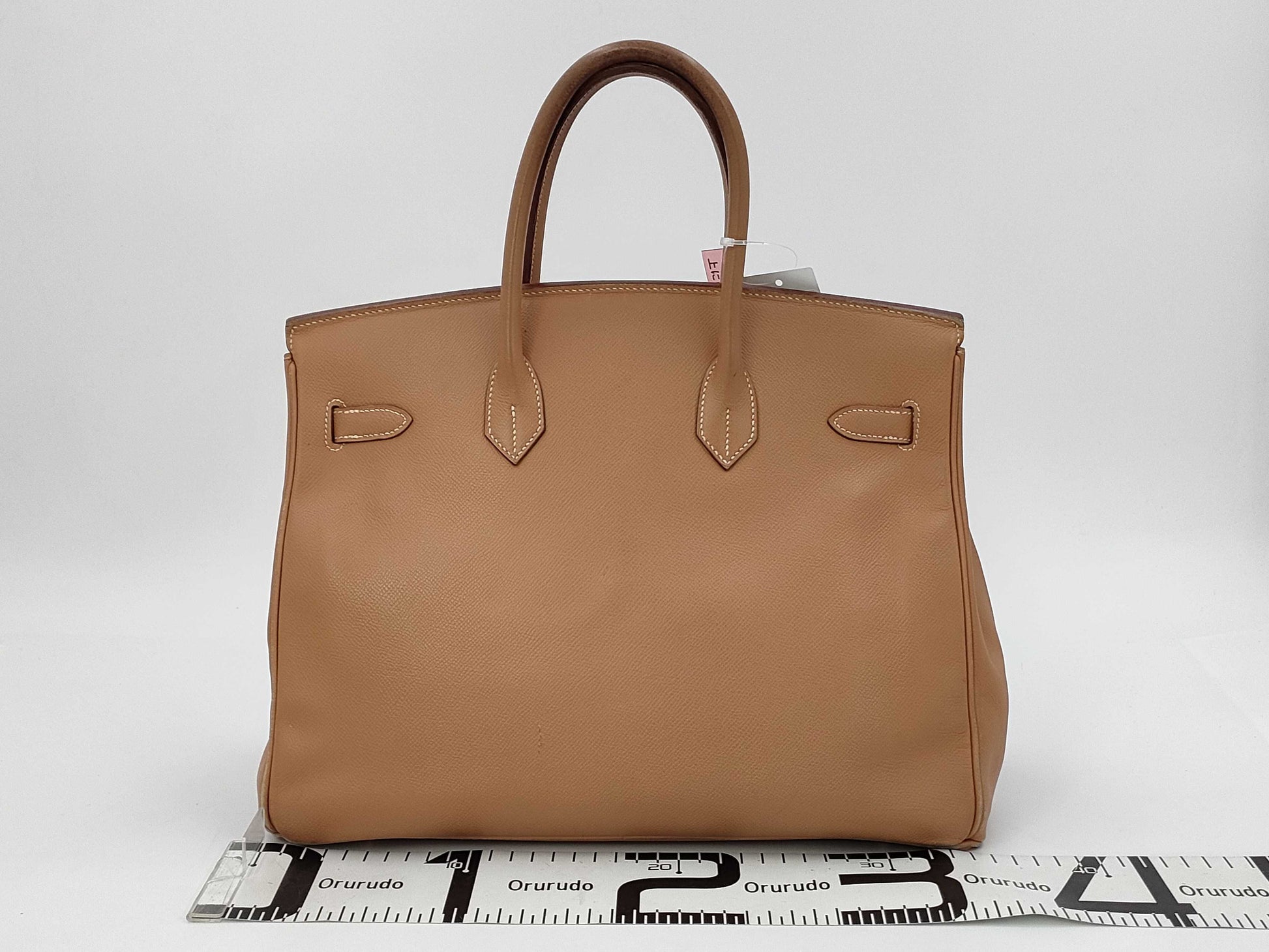 HERMES Birkin 35 □C Brown Handbag