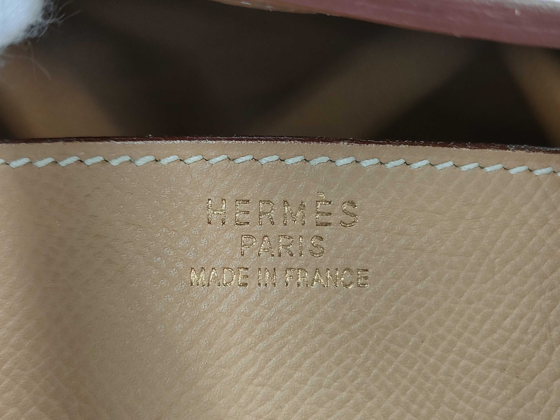 HERMES Birkin 35 □C Brown Handbag