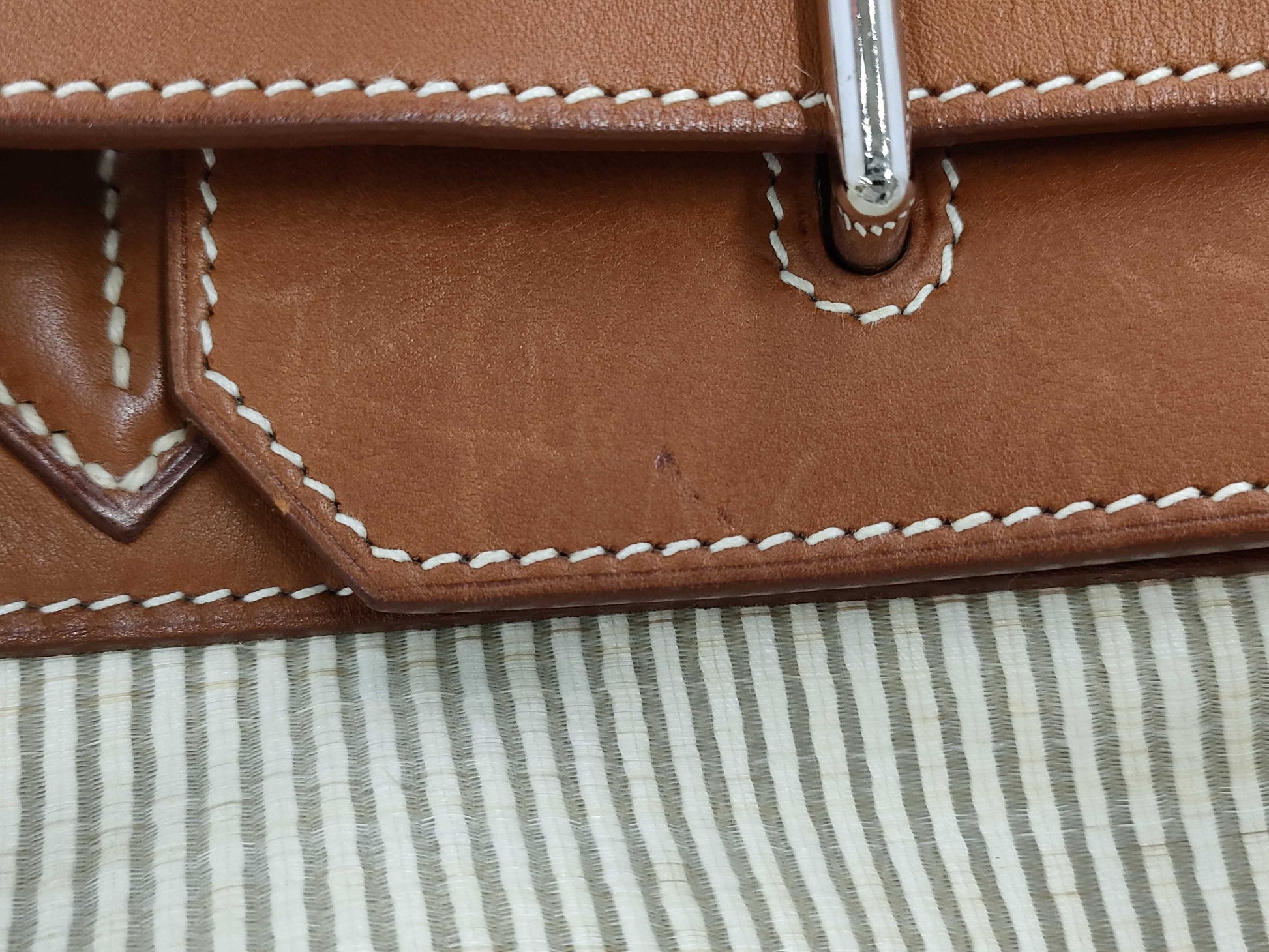 HERMES Haute Couture 45 □B Toile H Handbag