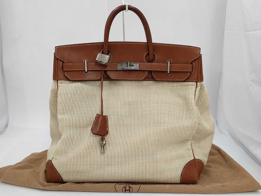HERMES Haute Couture 45 □B Toile H Handbag