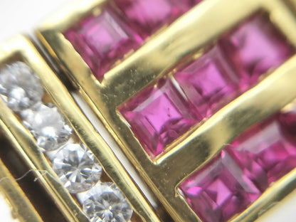 Ruby, Sapphire, Emerald, and Diamond 18K Gold Bracelet/Bangle, 31.3g 
