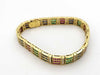 Ruby, Sapphire, Emerald, and Diamond 18K Gold Bracelet/Bangle, 31.3g 
