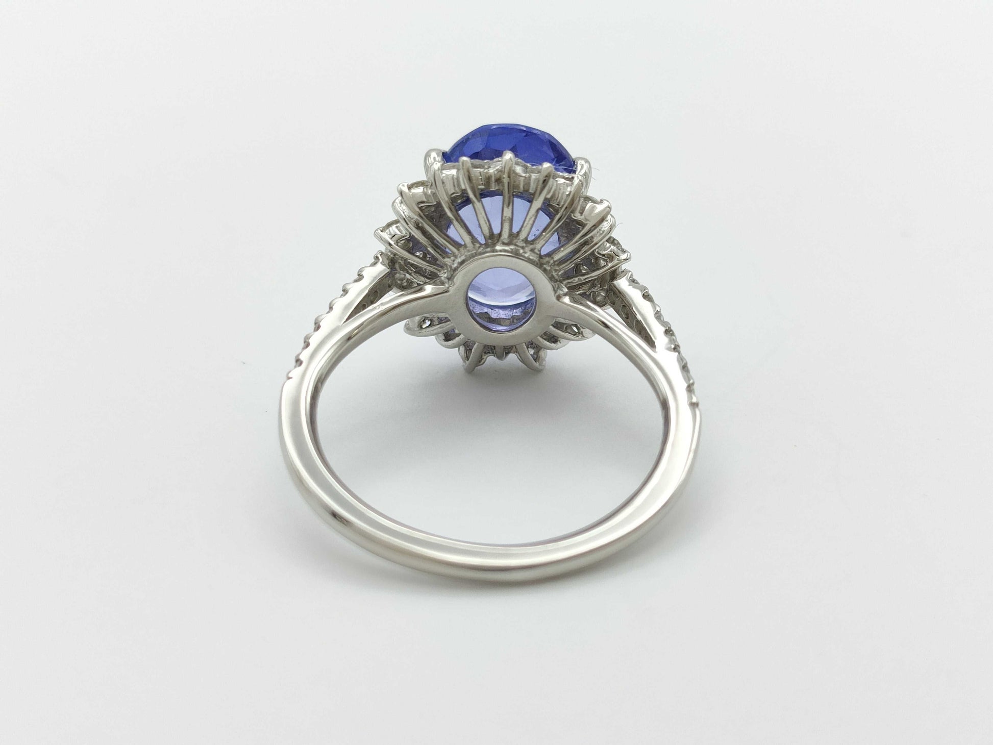 Unheated Color Change Sapphire 3.81ct D0.65ct PT900 5.4g Ring 