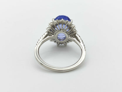 Unheated Color Change Sapphire 3.81ct D0.65ct PT900 5.4g Ring 