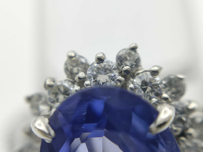 Unheated Color Change Sapphire 3.81ct D0.65ct PT900 5.4g Ring 