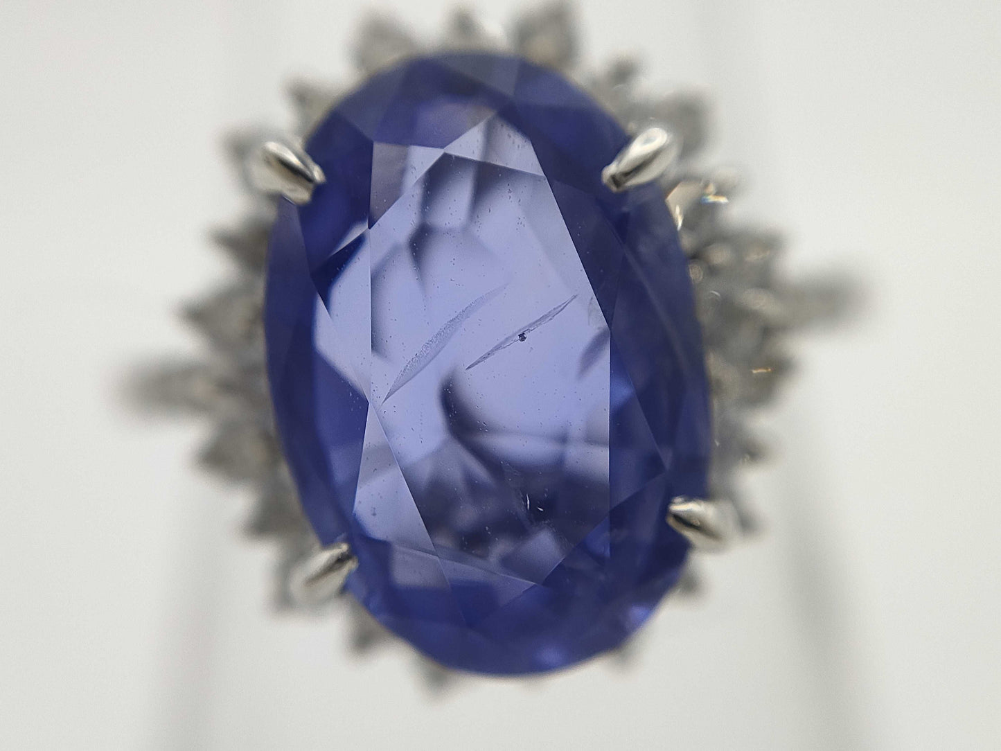 Unheated Color Change Sapphire 3.81ct D0.65ct PT900 5.4g Ring 