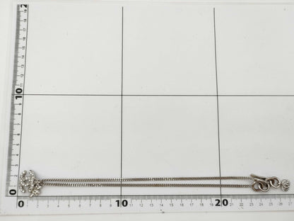 CHANEL 03A Coco Mark Clover Rhinestone Necklace