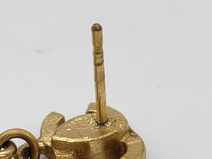 CHANEL 02A Coco Mark Button Swing Earrings