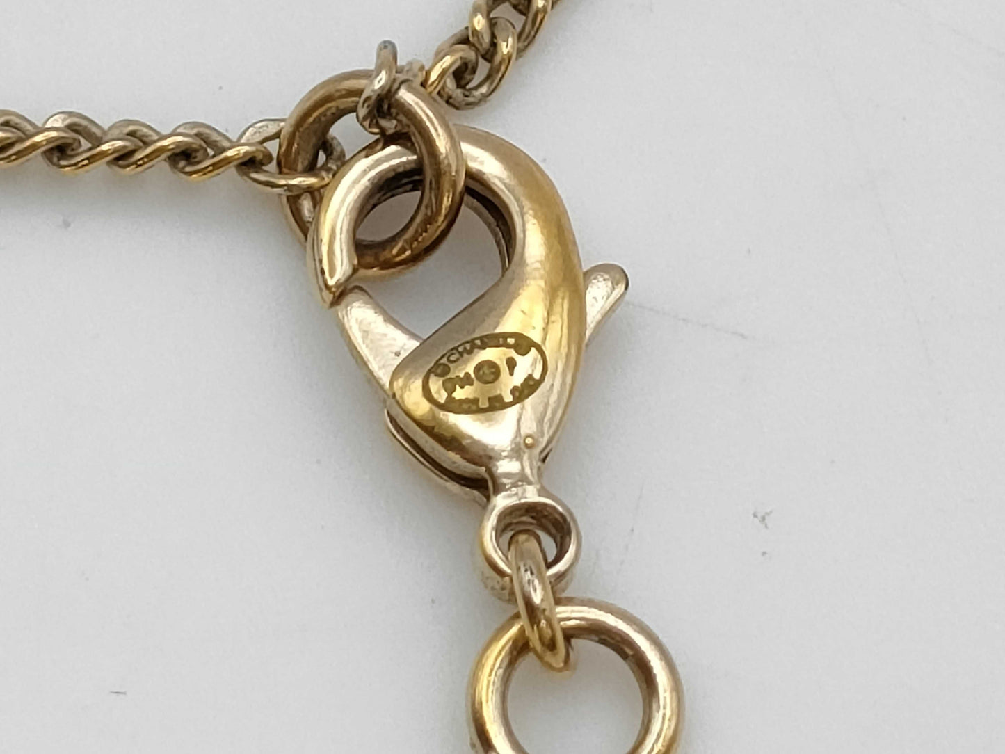 CHANEL B14P Coco Mark Pearl Necklace Necklace