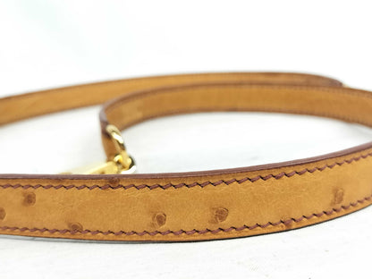 HERMES Kelly Shoulder Strap with G Clasp and Ostrich Leather Strap