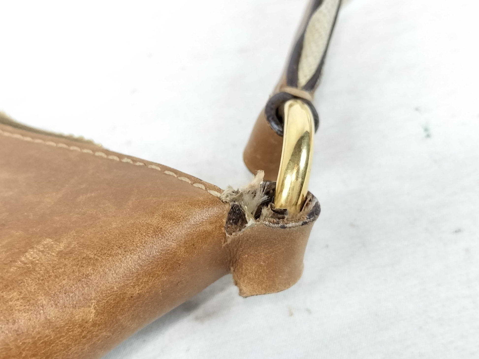 PRADA nylon and leather shoulder bag with white tag