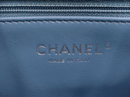 CHANEL Camellia Denim Chain Shoulder Bag with Serial Number Plate