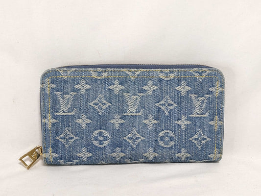 LOUIS VUITTON RFID Verified, Serial Number Unverifiable, Monogram Denim Bag, Zippy Wallet, LV Remix Denim Wallet