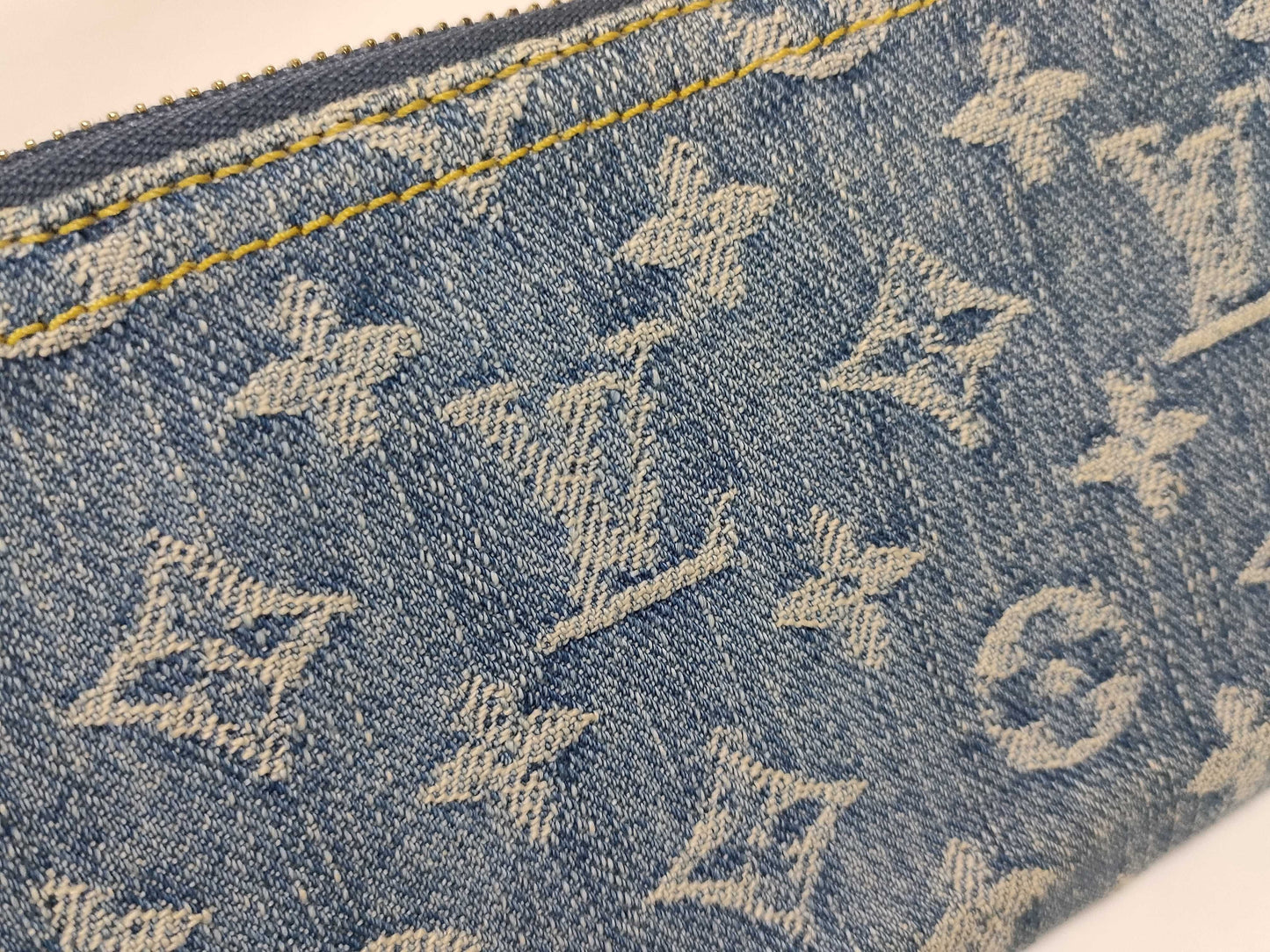 LOUIS VUITTON RFID Verified, Serial Number Unverifiable, Monogram Denim Bag, Zippy Wallet, LV Remix Denim Wallet