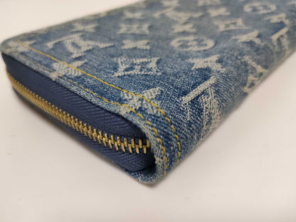 LOUIS VUITTON RFID Verified, Serial Number Unverifiable, Monogram Denim Bag, Zippy Wallet, LV Remix Denim Wallet