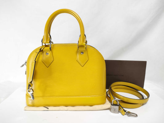 LOUIS VUITTON AA0186 Epi Alma BB Handbag with Strap, Padlock, 2 Keys, and Bag 250715#01