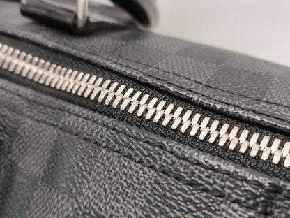 LOUIS VUITTON Louis Vuitton Damier Graphite Keepall Bandouliere 45 N41057 Boston Bag