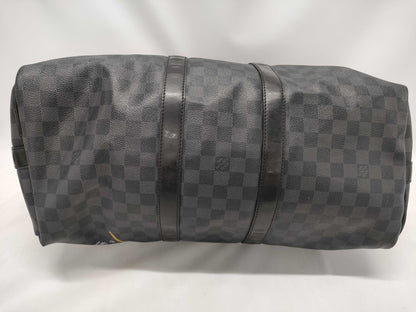 LOUIS VUITTON Louis Vuitton Damier Graphite Keepall Bandouliere 45 N41057 Boston Bag