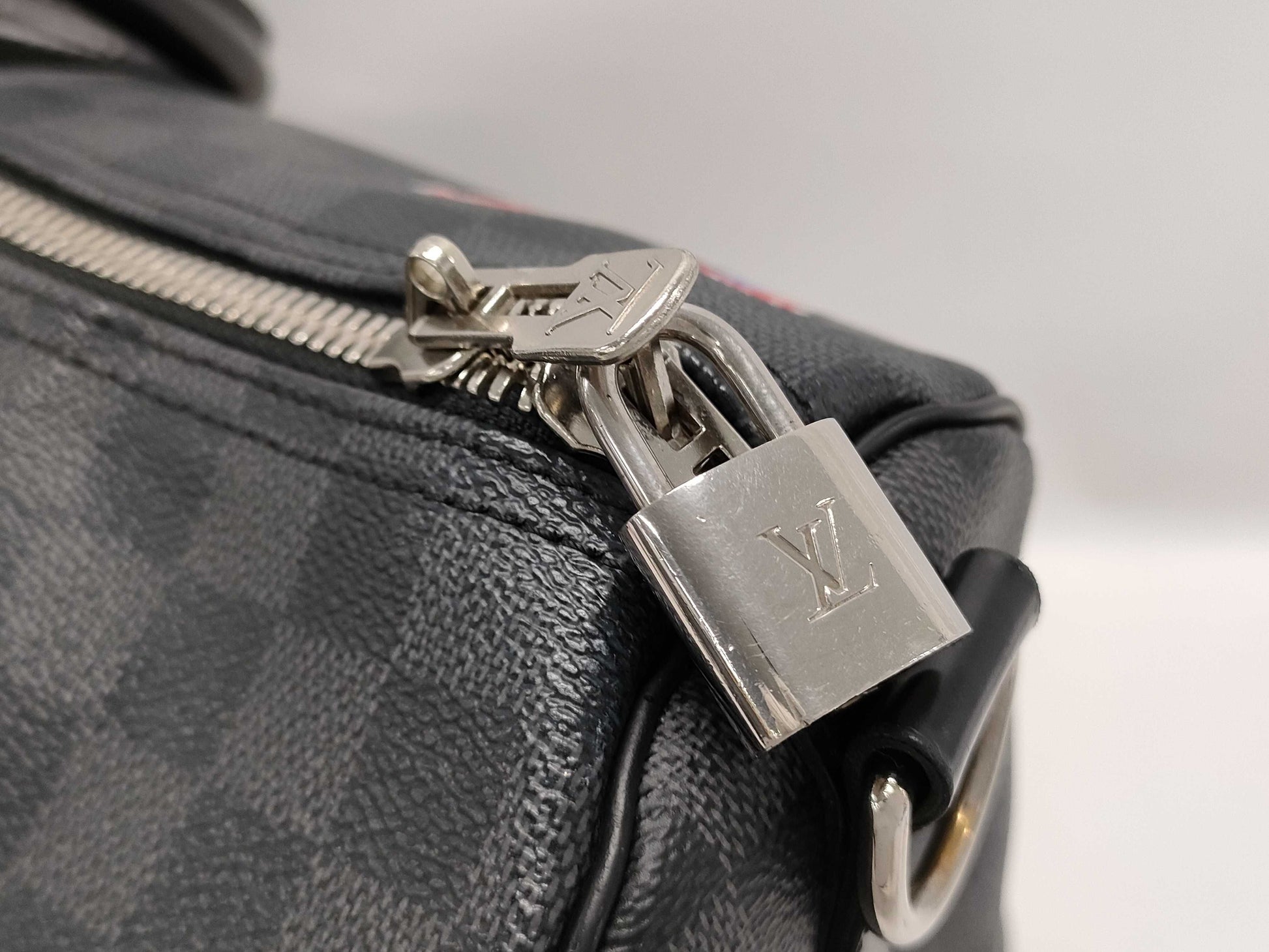 LOUIS VUITTON Louis Vuitton Damier Graphite Keepall Bandouliere 45 N41057 Boston Bag