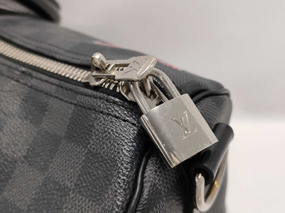 LOUIS VUITTON Louis Vuitton Damier Graphite Keepall Bandouliere 45 N41057 Boston Bag