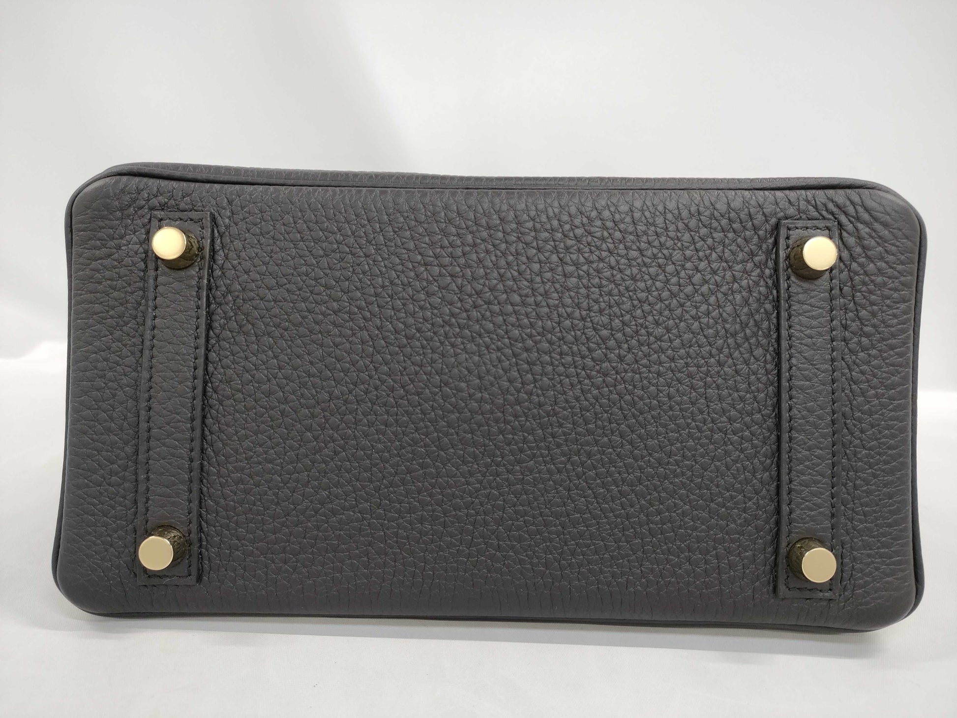 HERMES Birkin 25 Black Togo Gold Hardware K Stamp Handbag