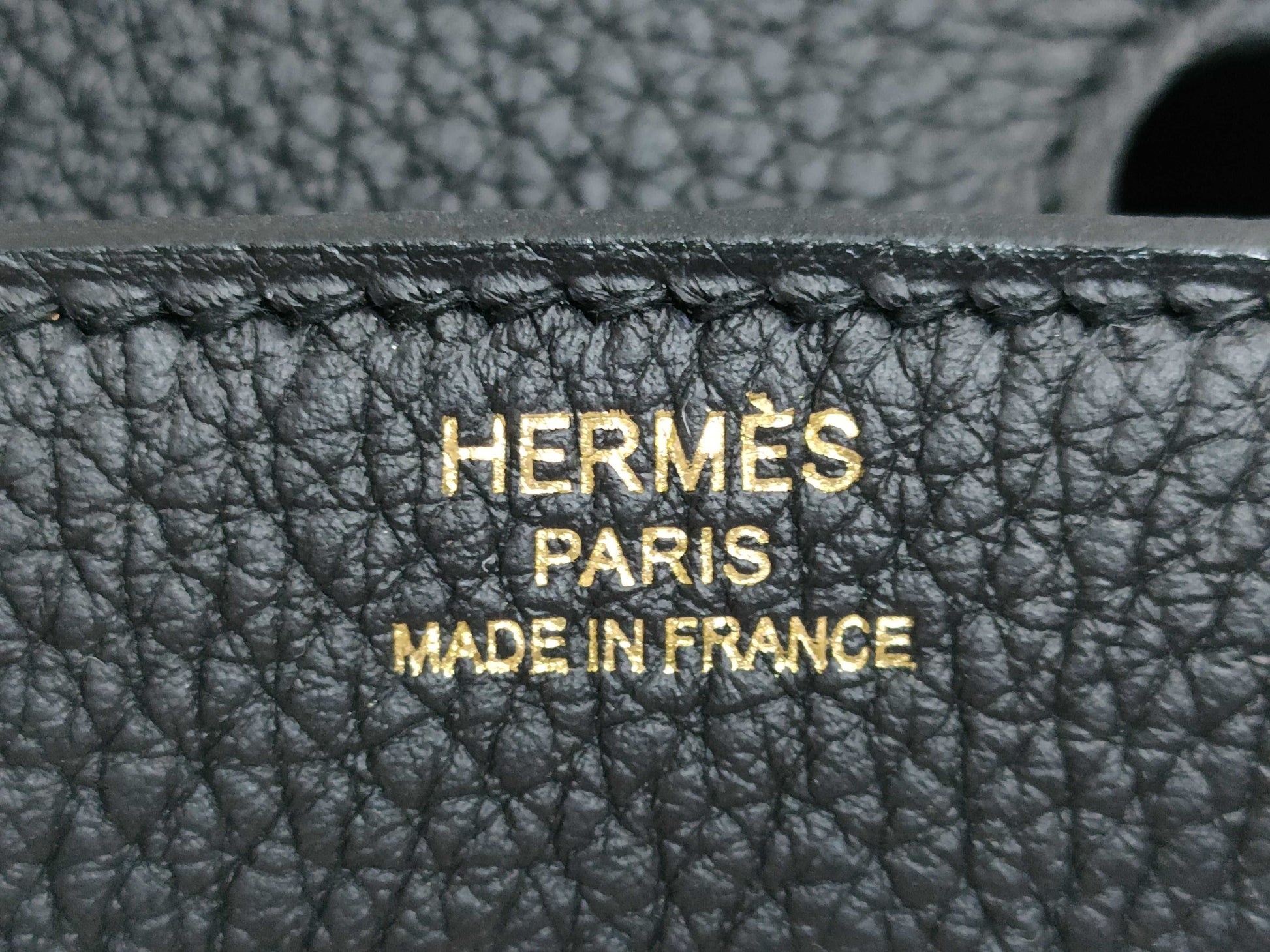 HERMES Birkin 25 Black Togo Gold Hardware K Stamp Handbag