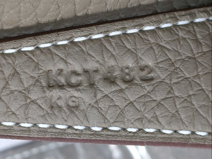 HERMES Lindy 26 Etoupe Taurillon Clemence Leather Handbag with Gold Hardware and K Stamp