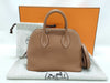 HERMES Bolide 1923 Mini Gold Evercolor Handbag with Silver Hardware and W Stamp